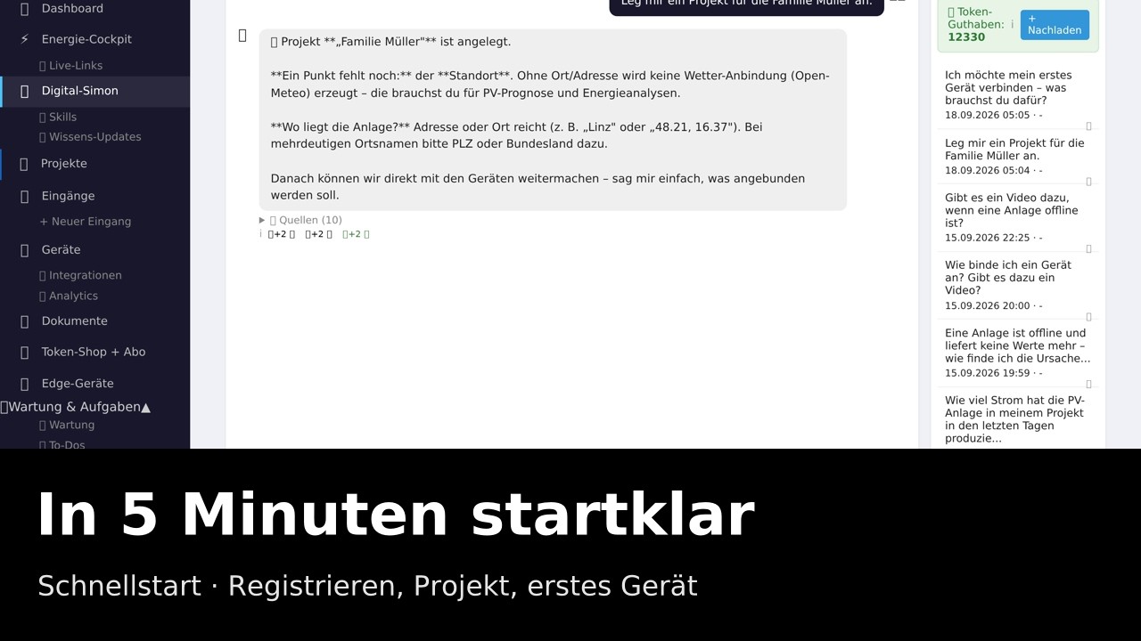 Vorschaubild: Vom Konto zur ersten Messung